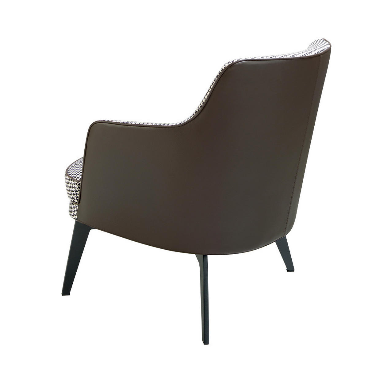 SESSEL Stoff Braun , Schwarz - Schwarz/Braun, Leder/Textil (75/82/75cm) - ANGEL CERDA