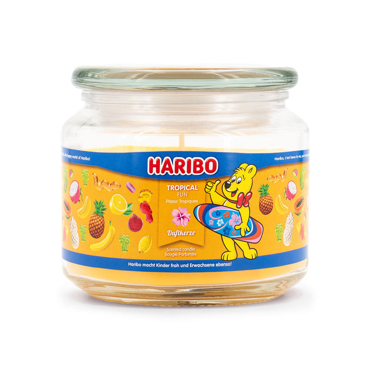 HARIBO™ Duftkerze - Gelb, Naturmaterialien/Glas (9.5cm)