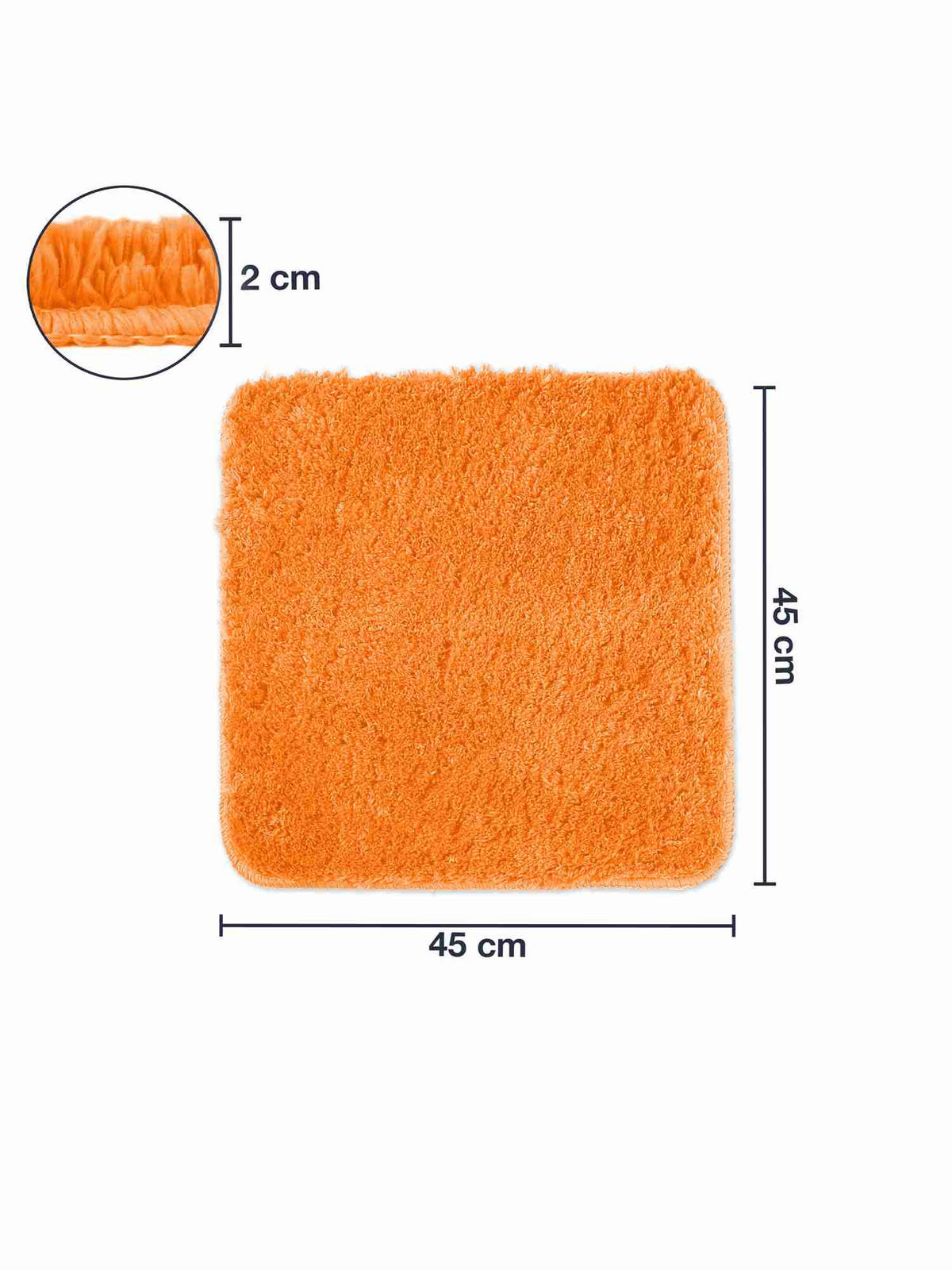 BADEMATTE Florenz - Orange, Textil (45/45cm) - WohnDirect