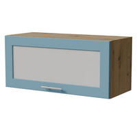 KLAPPHÄNGESCHRANK Bari W4BS/80 WKF Eiche Artisan / RAL 5024 pastellblau 80 / 32,5 / 36cm Blum Aventos - Blau/Eiche Artisan, Holz/Holzwerkstoff (80/36/32.5cm) - Feldmann-Wohnen