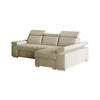 ECKSOFA mit Schlaffunktion Luka L Twist 01 - Beige - Links - Beige/Silberfarben, Holzwerkstoff (260/168cm) - Möblo