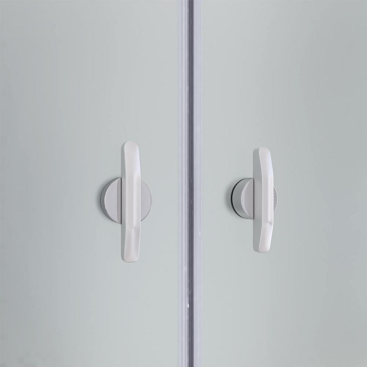 PENDELTÜR Milchglas LAVEA - Silberfarben, Glas/Metall (75/195cm) - Home Deluxe