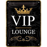 BLECHSCHILD 15/20 cm Achtung VIP Lounge - Multicolor, Metall (15/20/0.5cm) - Nostalgic-Art