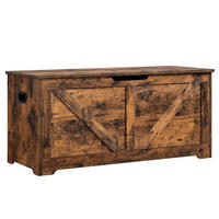 TRUHENBANK Holzoptik Dunkelbraun Sitzbank 100×40×46 cm - Dunkelbraun, Holzwerkstoff (100/46/40cm) - Begryf