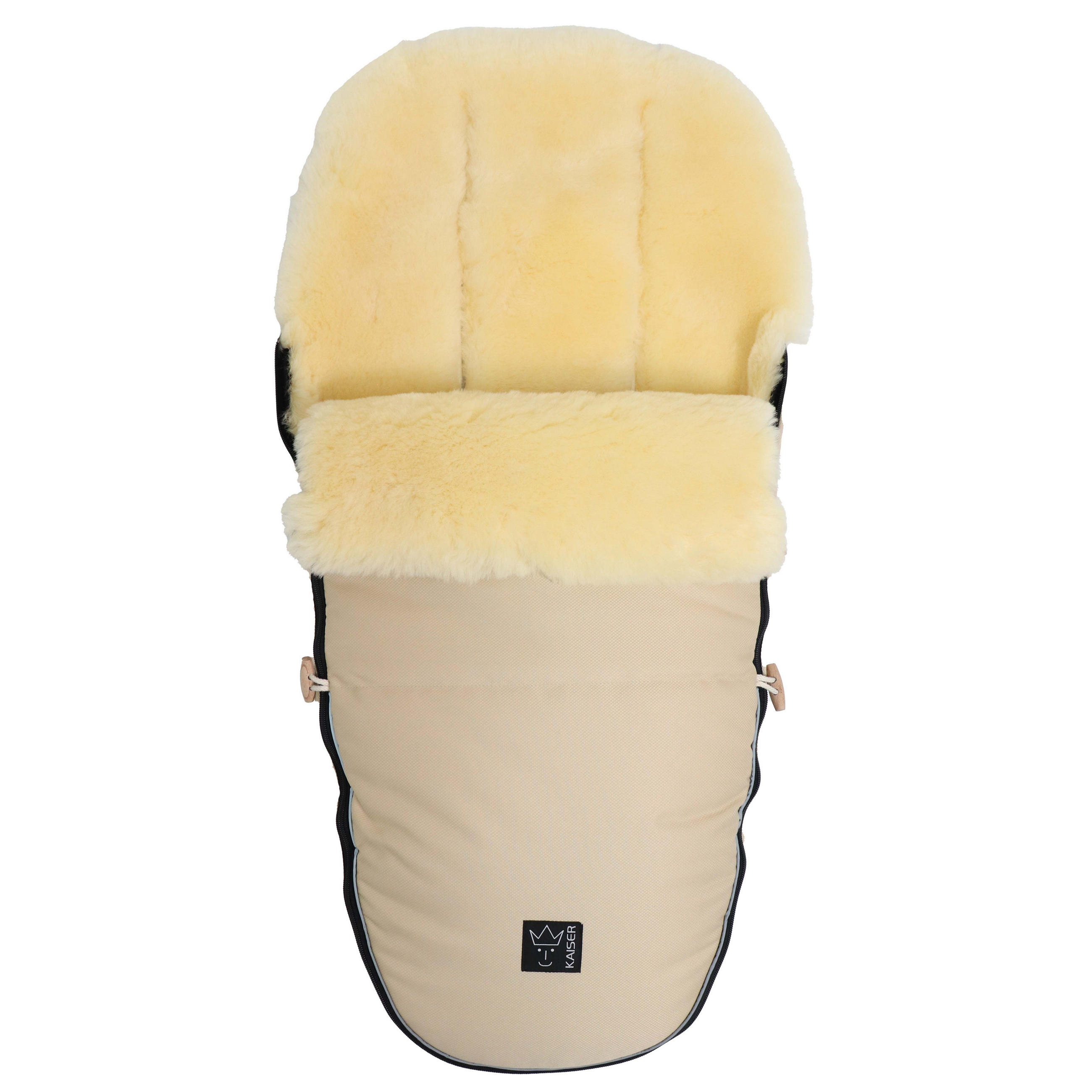 LAMMFELL-FUSSSACK Love the Nature, marzipan - Champagner, Fell (44/95cm) - Kaiserbaby