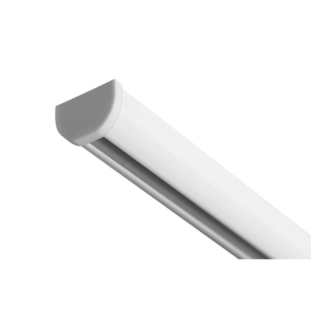 GARDINENSCHIENE 1-lauf Round - Weiß, Metall (240cm) - Deco-Raum