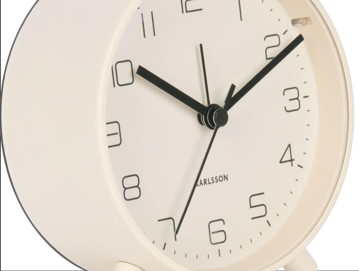 WECKER Lofty - Weiß - 11/12 cm - Weiß, Metall (11/12/11cm) - Karlsson
