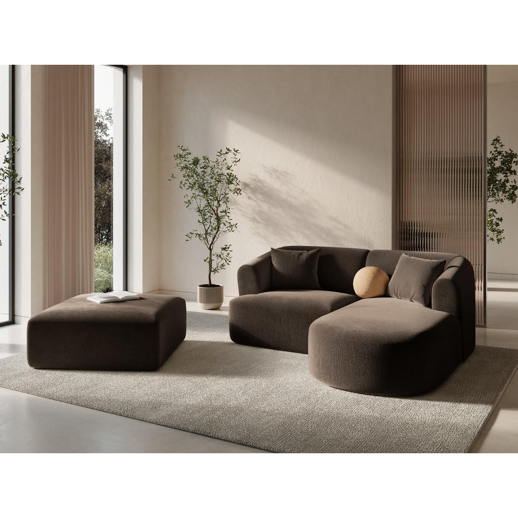 Thumbnail - Cosmopolitan Design Modulares-Ecksofa, Dunkelbraun, Textil, 3-Sitzer, 180x156 cm, Wohnzimmer, Sofas & Couches, Wohnlands...
