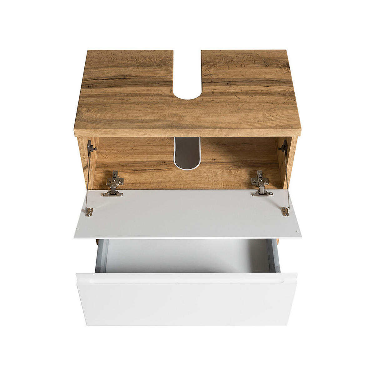 BADMÖBEL-SET Vasto-03 - Weiß, Holzwerkstoff (60/200/35cm) - Lomado