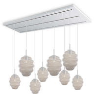 HÄNGELEUCHTE Echos 8-flammig Klar Ø 18/25cm - Klar/Weiß, Glas (18/18/20cm) - s.luce