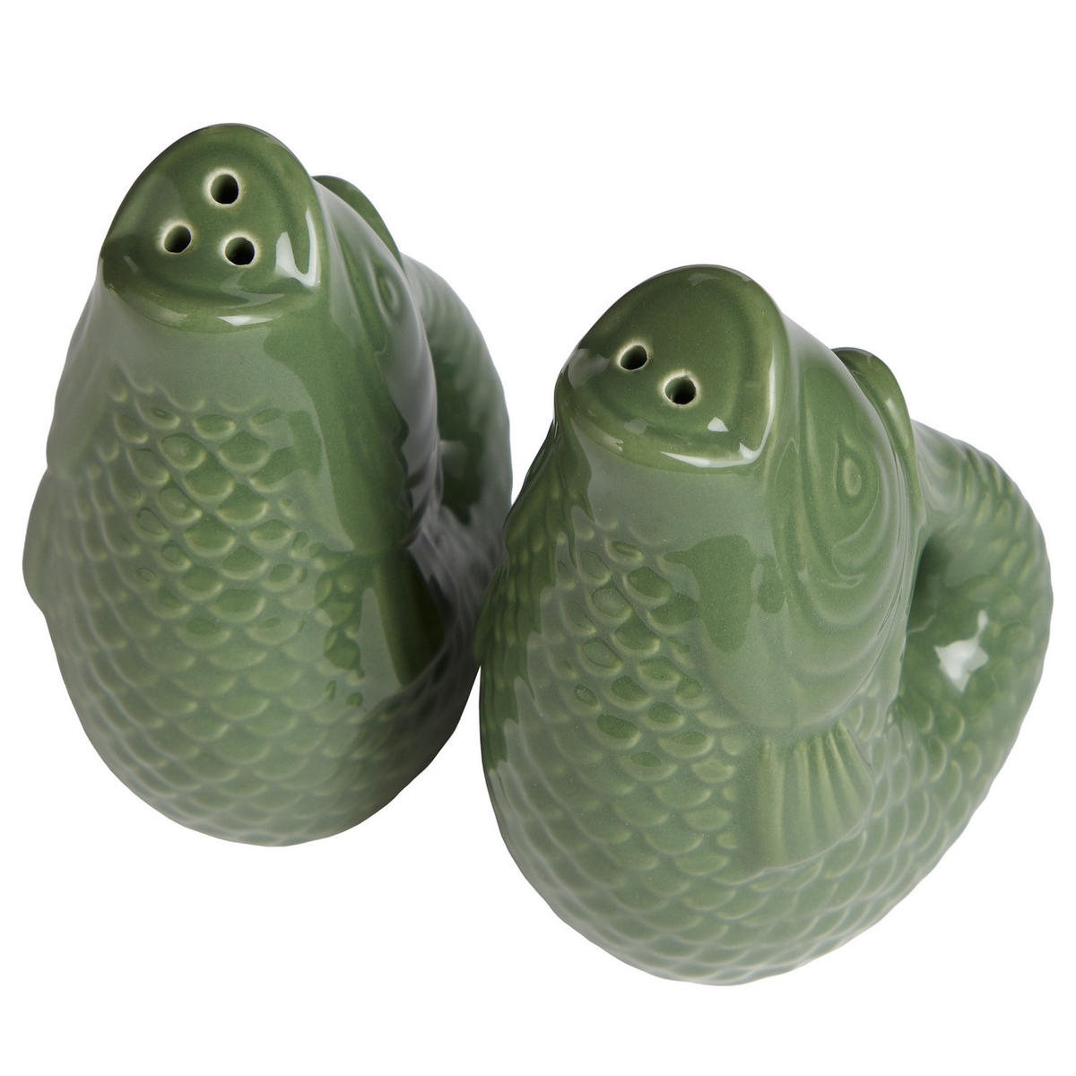 SALZ- UND PFEFFERSTREUER (2-tlg.) Salt & Pepper Koi - Grün, Stein (4.2/9/7cm) - Butlers