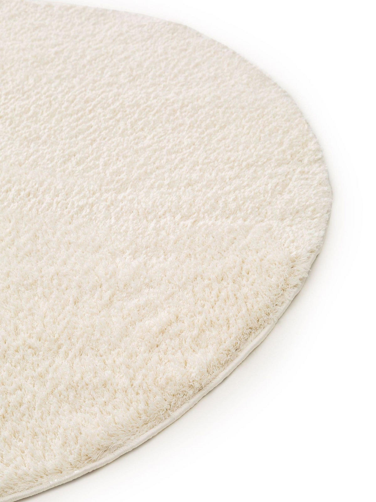 HOCHFLORTEPPICH rund Soda Weiß ø 160 cm rund - Weiß, Naturmaterialien/Textil (160/1cm) - KUNSTLOFT