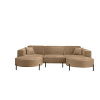 WOHNLANDSCHAFT Valencia - Braun, Holzwerkstoff/Textil (299/80/165cm) - Fun Möbel