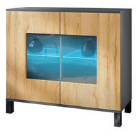 KOMMODE Grömitz Eiche Natur - Eichefarben, Holzwerkstoff (92.5/84.5/35cm) - Vladon