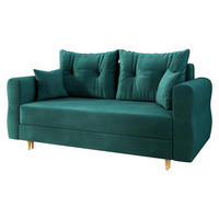 SCHLAFSOFA Zako 2 - Türkis/Naturfarben, Holz/Textil (167/85/77cm) - MIRJAN24