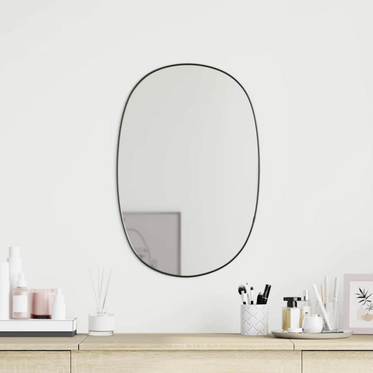 WANDSPIEGEL Schwarz 60x40 cm - Schwarz, Glas (40/60/1cm) - furnicato