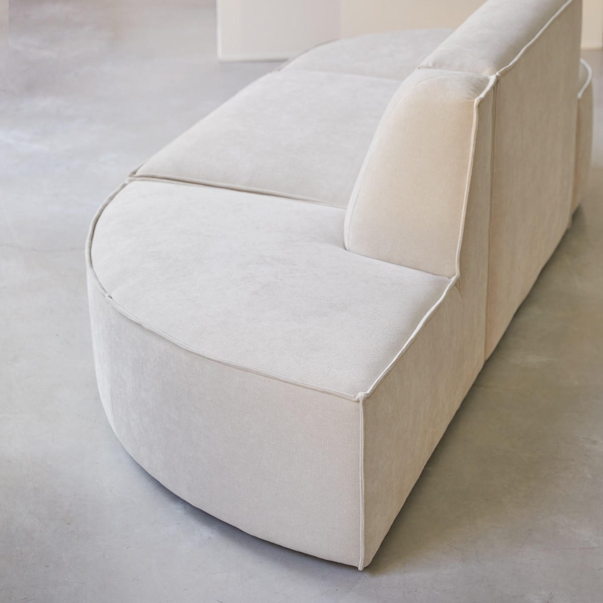 SOFA Dario Beige aus Stoff - Beige, Textil (186/75/93cm) - Tikamoon