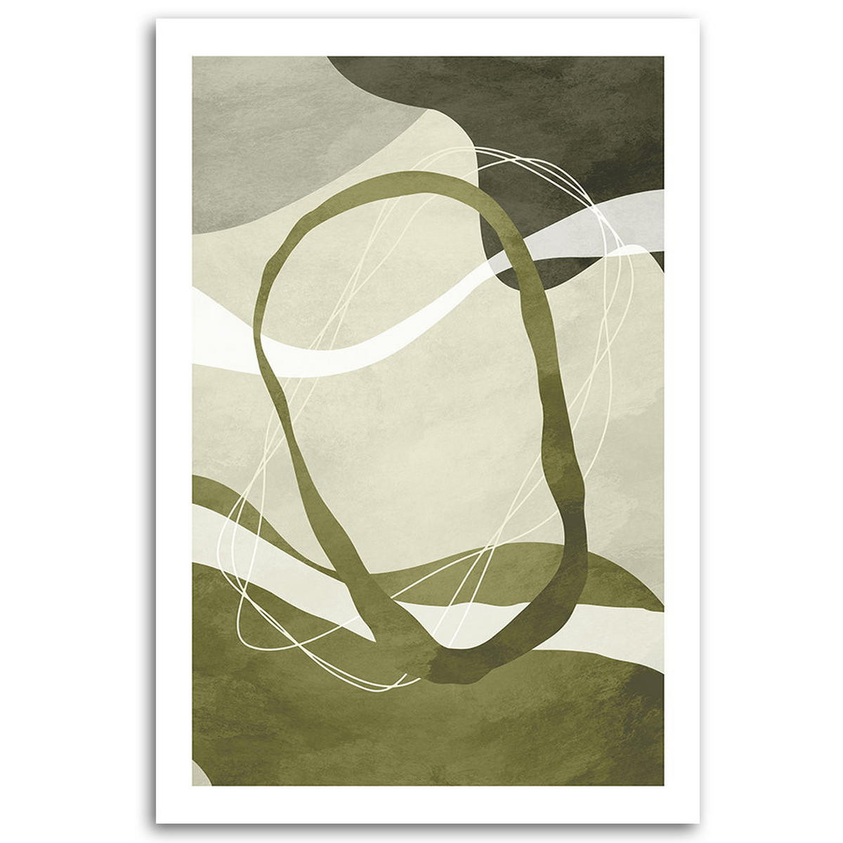 KUNSTDRUCK Grün 60/90 cm - Grün, Textil (60/90cm) - KUNSTLOFT