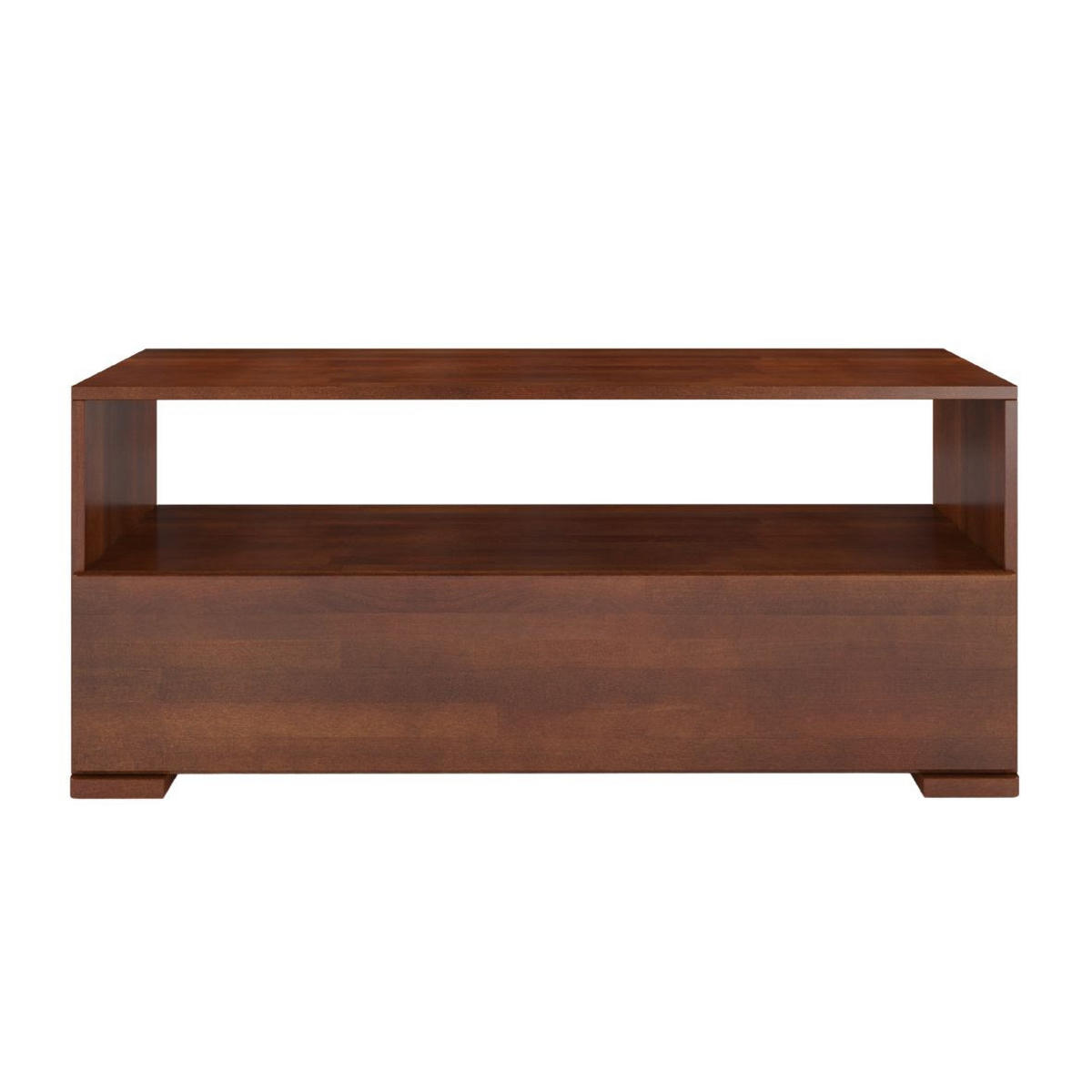MASSIVHOLZ-TV-SCHRANK Sandema, Buche - lackiert, Nussbaumfarbe - Walnussfarben, Holz/Buchenholz (120/51.5/44.8cm) - Visby