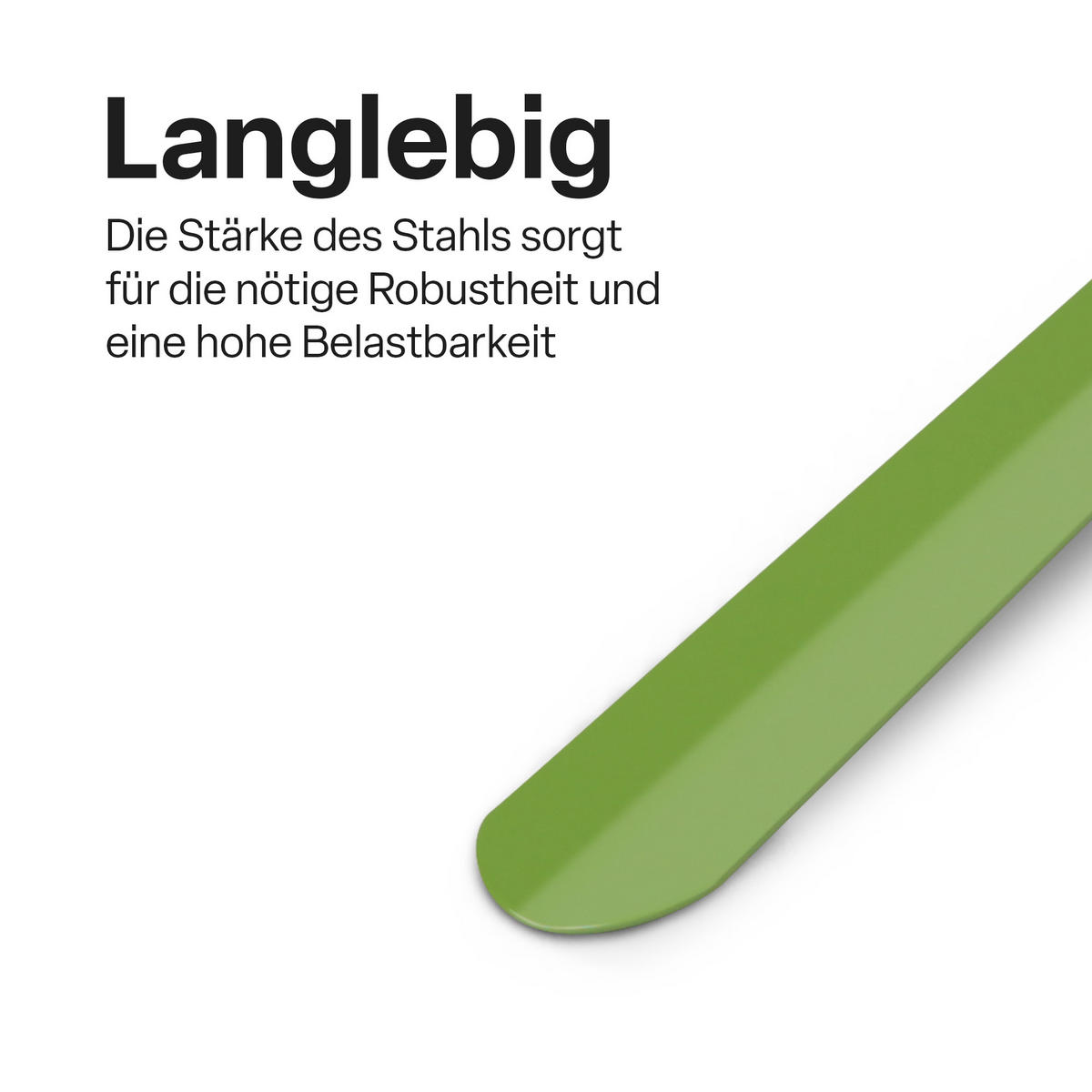 SCHUHLÖFFEL Metall 79cm 2er-Pack Grün - Grün, Metall (4/0.2/57cm)