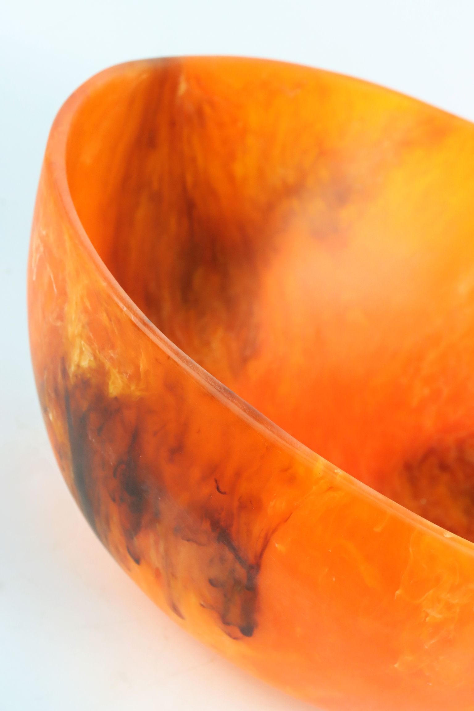 SCHALE Alabaster orange Resin - Blau, Kunststoff (33.5/14.5/33.5cm) - FURNARO
