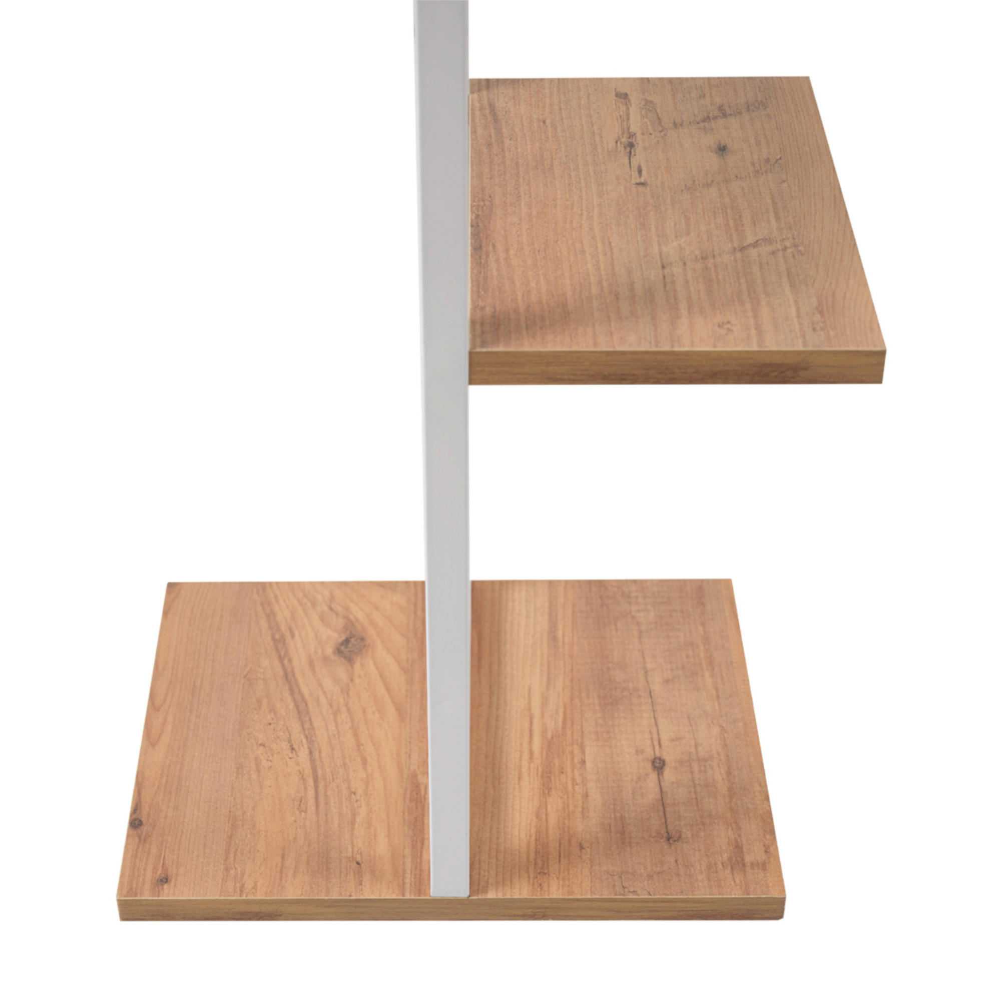 STANDREGAL Blaabjerg - Walnussfarben/Weiß, Holzwerkstoff/Metall (35/90/26cm) - [en.casa]
