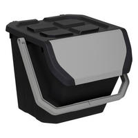 MÜLLTRENNUNGSBEHÄLTER Plast 24 l 43/38/30 cm - Anthrazit, Kunststoff (38/30/43cm) - 5five Simply Smart