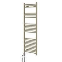 HANDTUCHHEIZKÖRPER elektrisch 400 x 1500 mm Beige Badheizkörper gerade mit Seitenanschluss mit Heizstab 600W - Beige, Metall (40/150/3cm) - LuxeBath
