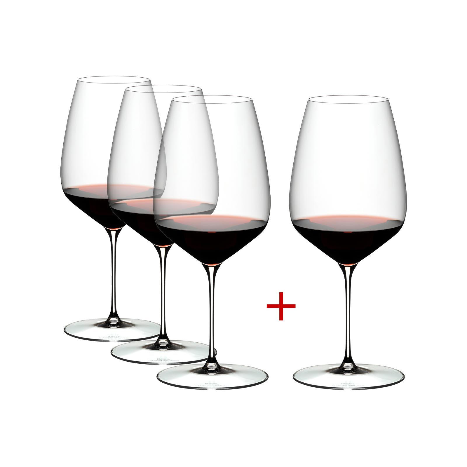 CABERNET / MERLOT WEINGLÄSER Veloce transparent 829 ml 4er Set - Transparent, Glas (0.83L) - Riedel