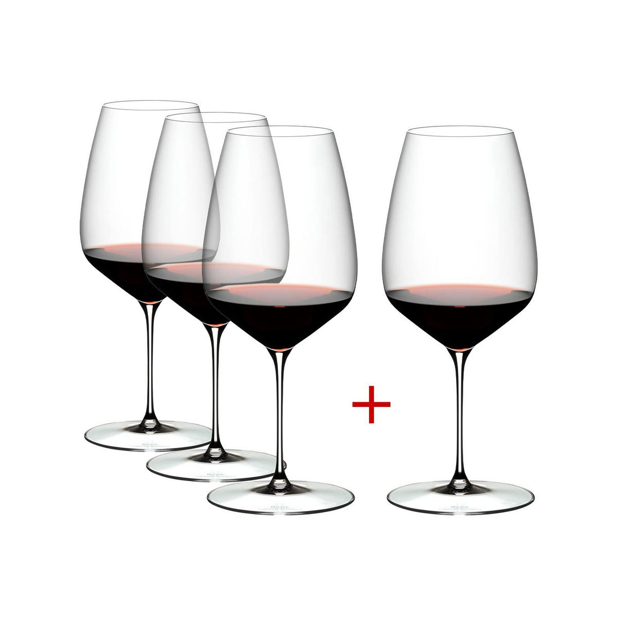 CABERNET / MERLOT WEINGLÄSER Veloce transparent 829 ml 4er Set - Transparent, Glas (0.83L) - Riedel