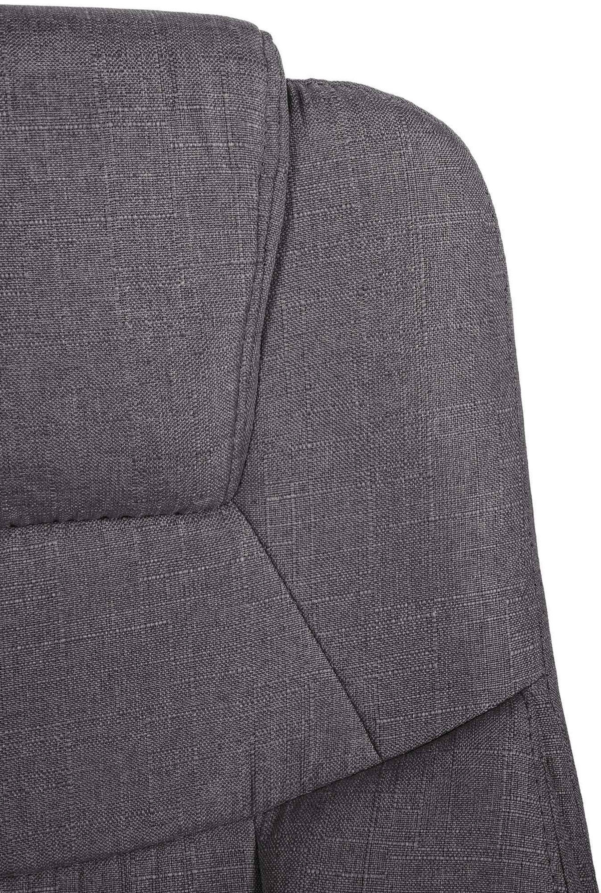 CHEFSESSEL Stoff Grau - Chromfarben/Grau, Textil/Metall (66/113/70cm) - CLP