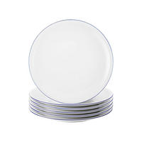 FRÜHSTÜCKSTELLER Compact Blaurand weiß-blau ø 19,3 cm 6er Set - Blau/Weiß, Keramik (19.3cm) - Seltmann Weiden