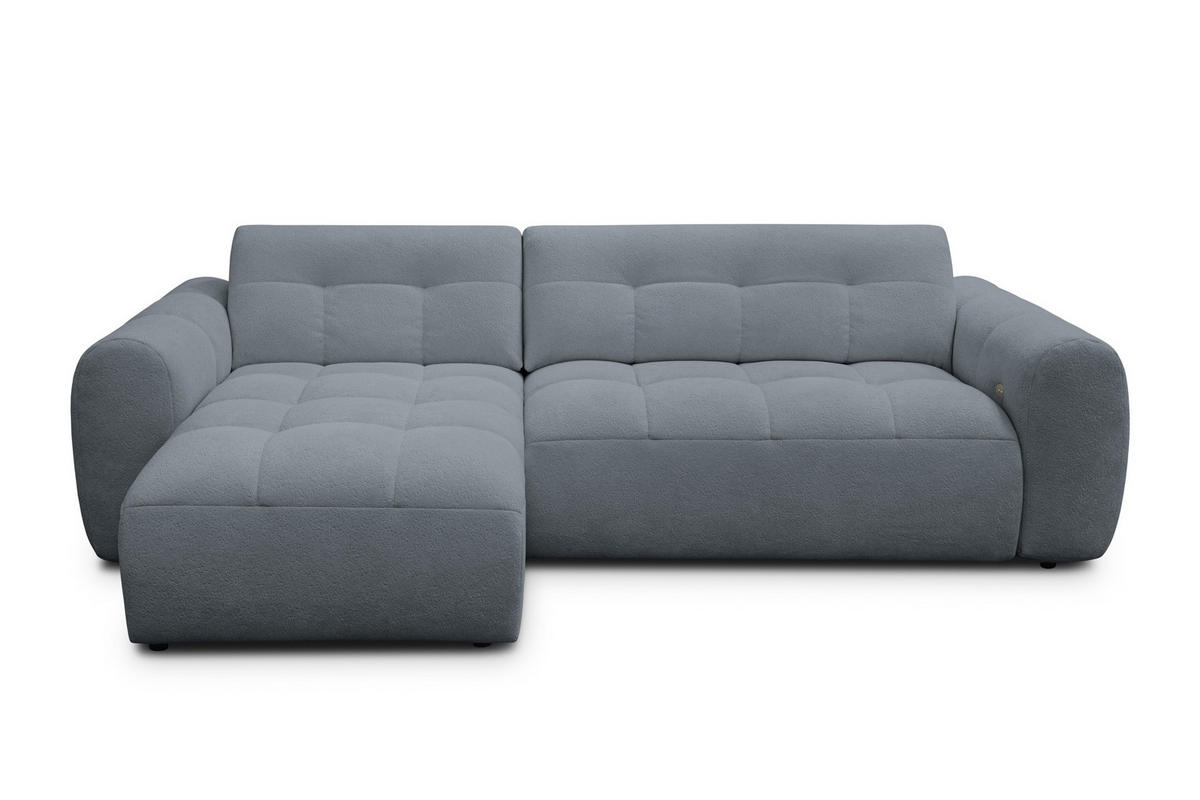 ECKSOFA LUMERO 4-Sitzer LINKS, graphitfarben - Schwarz/Graphitfarben, Holz/Textil (275/166cm) - Courtois Laville