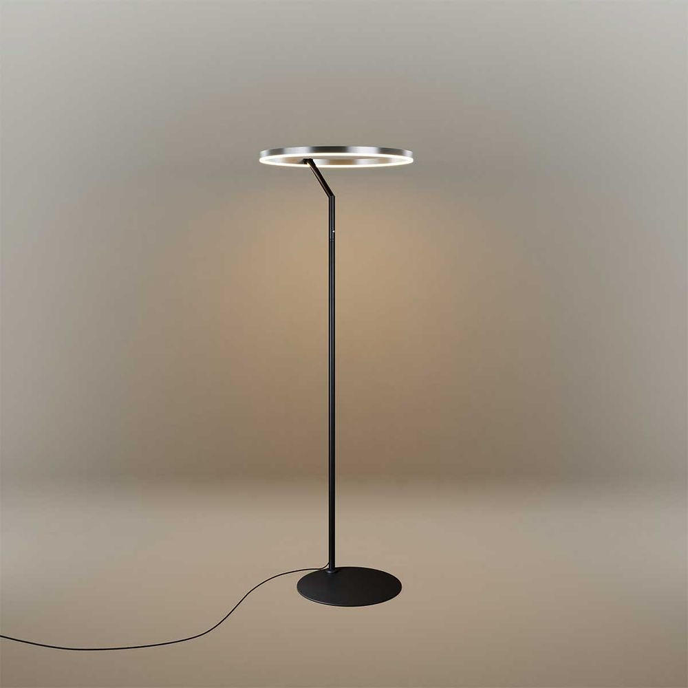 LED-STEHLAMPE Ring Aluminium Ø 60cm - Alufarben, Metall (60/60/172.5cm) - s.luce