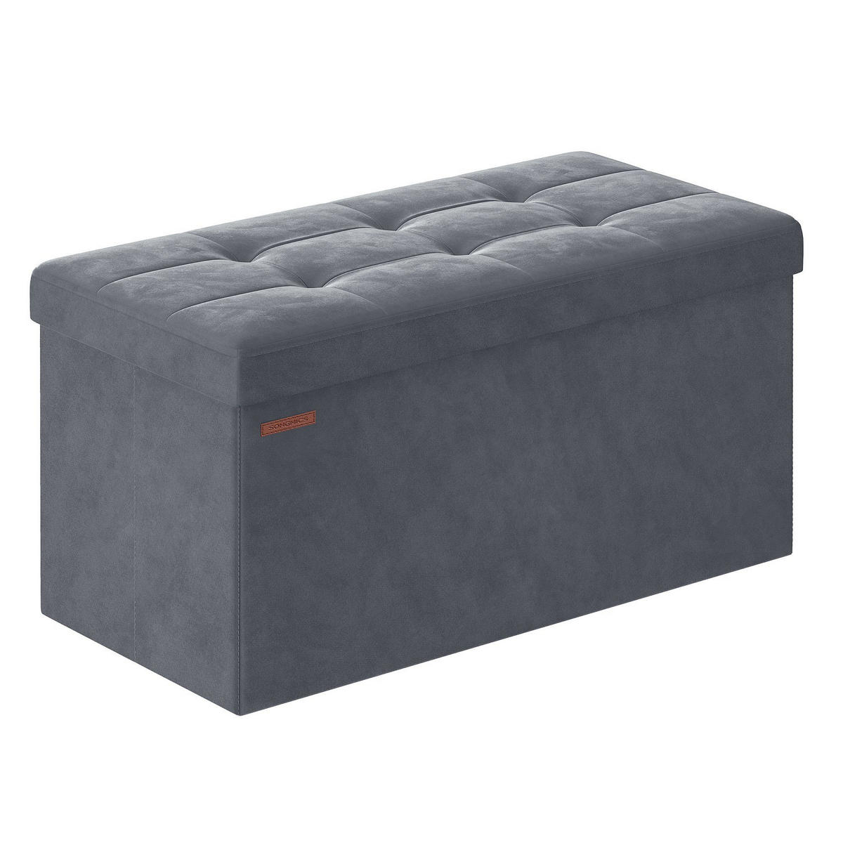 SITZHOCKER Monica - Grau, Textil (38/38/76cm) - SONGMICS