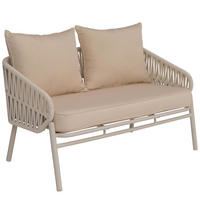 GARTENBANK Cremeweiß - Weiß, Metall (116/83/65cm) - MCW