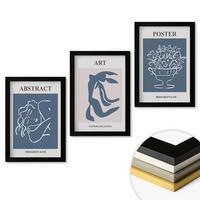 WANDBILDER 3er-Set - 20x30 cm Schwarzer Rahmen - Matisses stilvolle abstrakte Muster - Schwarz, Kunststoff (20/30cm) - ArtPrintCave