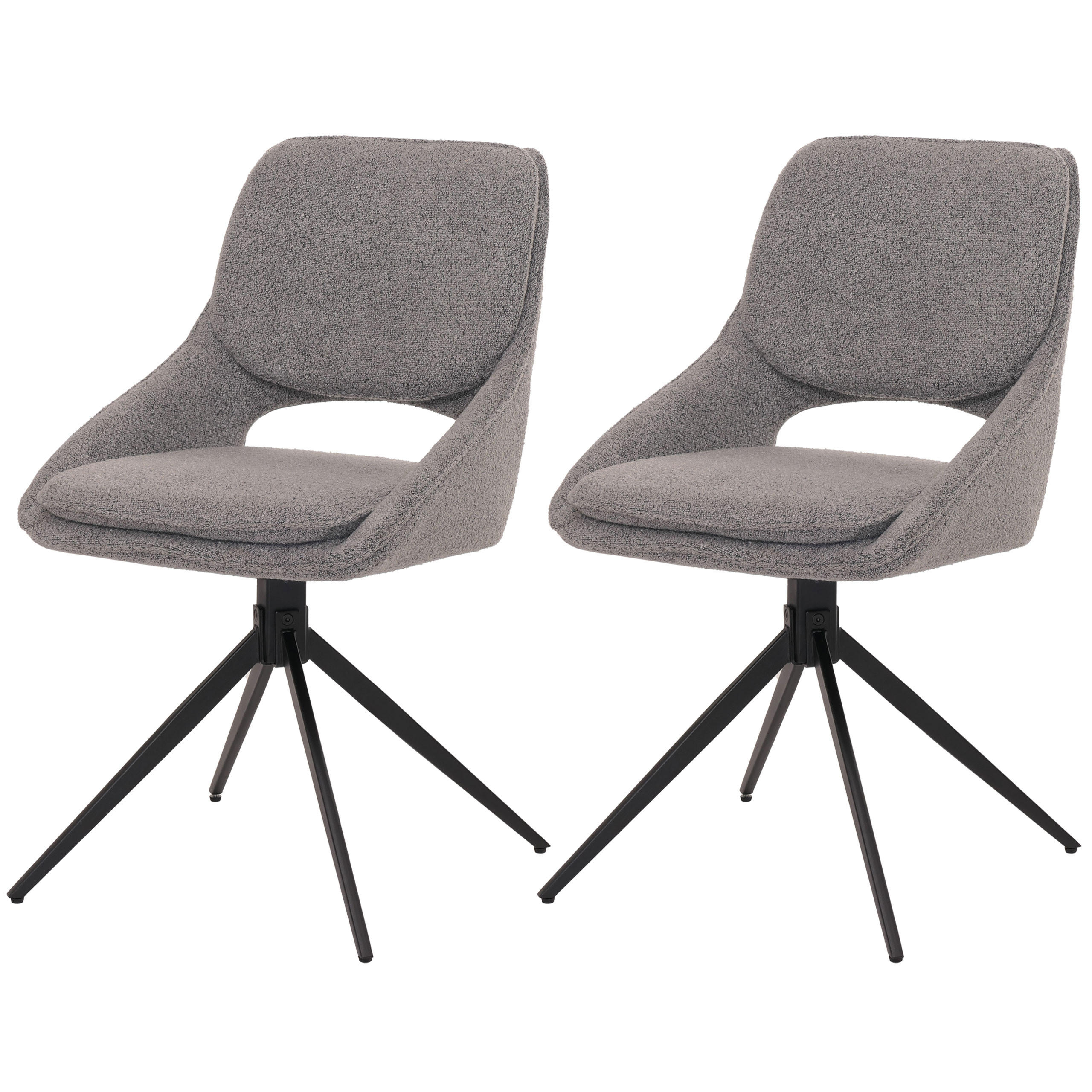 ESSZIMMERSTUHL Hellgrau 2er-Set - Hellgrau, Textil (55/87/55cm) - MCW