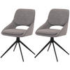 ESSZIMMERSTUHL Hellgrau 2er-Set - Hellgrau, Textil (55/87/55cm) - MCW