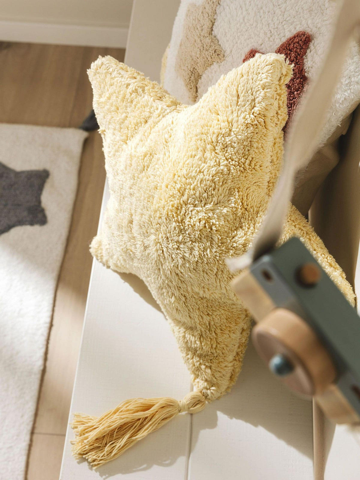 KISSEN Stars Gelb 45x45 cm - Gelb, Textil (45/1cm) - KUNSTLOFT
