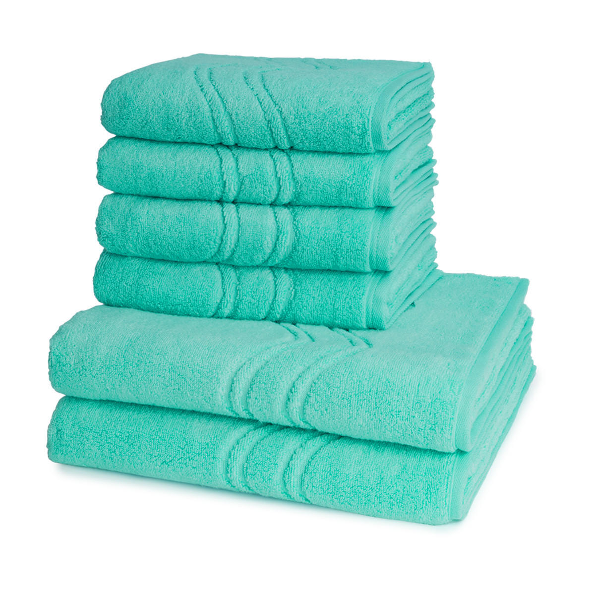 FROTTIERSET Cashmere feeling 6-teilig - Türkis, Textil (50/100cm) - Ross