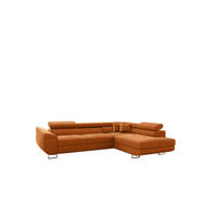 ECKSOFA Carmelo In Nova - Orange, Holzwerkstoff/Textil (275/202cm) - Fun Möbel