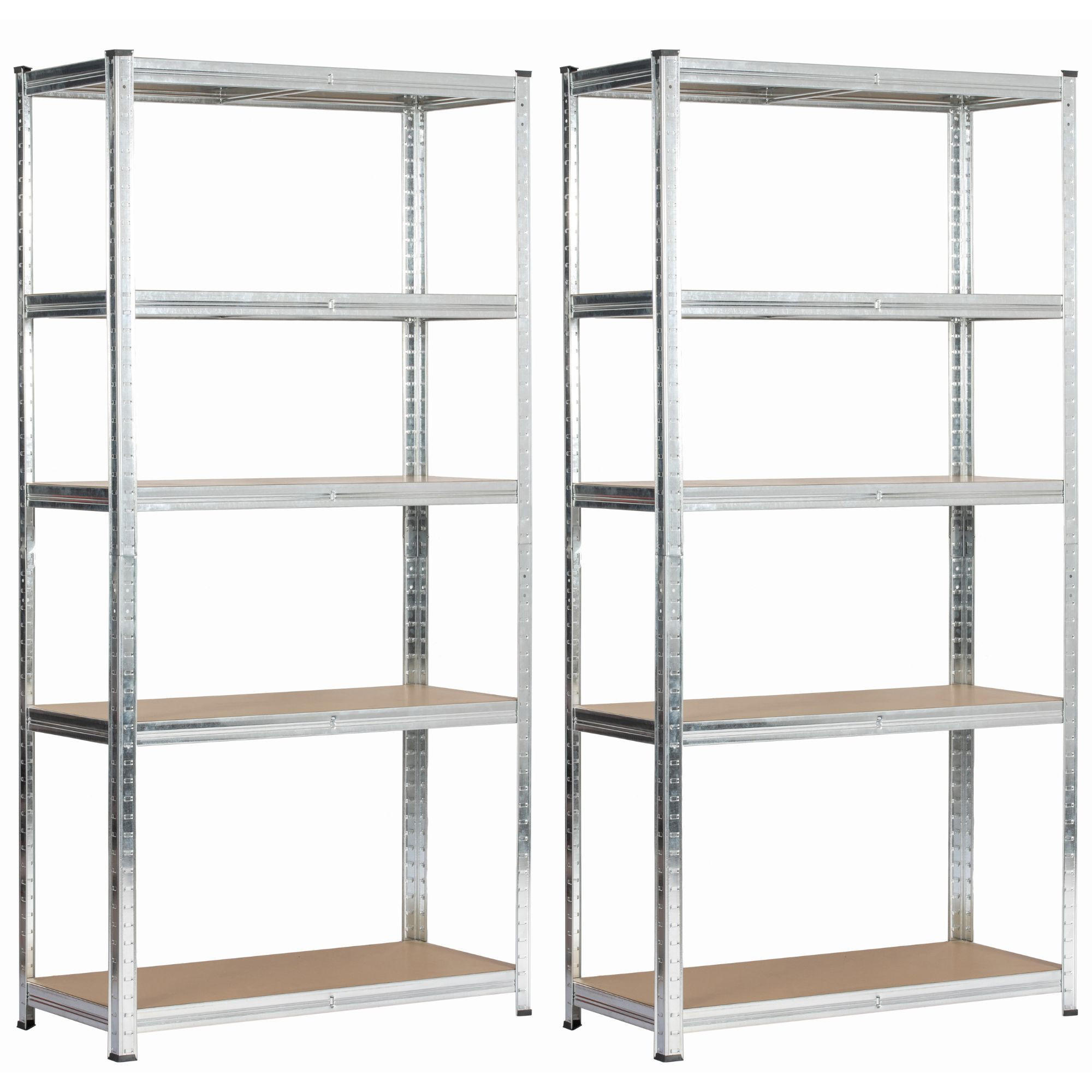 SCHWERLASTREGAL galvanisiertes Silber 90x40x180 cm - Silberfarben, Metall (90/180/40cm) - Akord