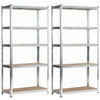 SCHWERLASTREGAL galvanisiertes Silber 90x40x180 cm - Silberfarben, Metall (90/180/40cm) - Akord