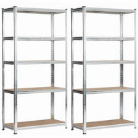 SCHWERLASTREGAL galvanisiertes Silber 90x40x180 cm - Silberfarben, Metall (90/180/40cm) - Akord