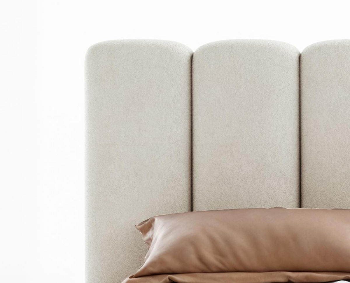 POLSTERBETT VELORA 180x200 ECRU - Ecru, Textil (180/200cm) - Luxkor24