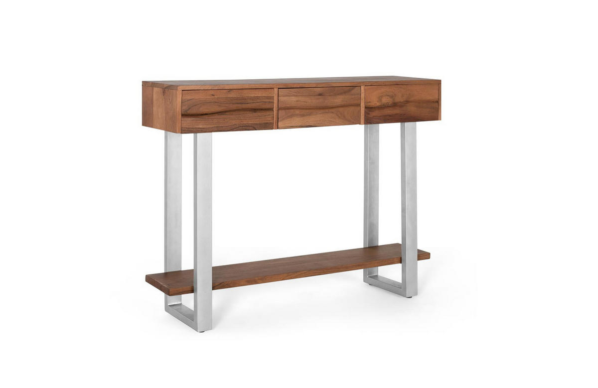 KONSOLE aus natürlichem Akazienholz und Metall - Braun, Holz (30/90/120cm) - Giner y Colomer
