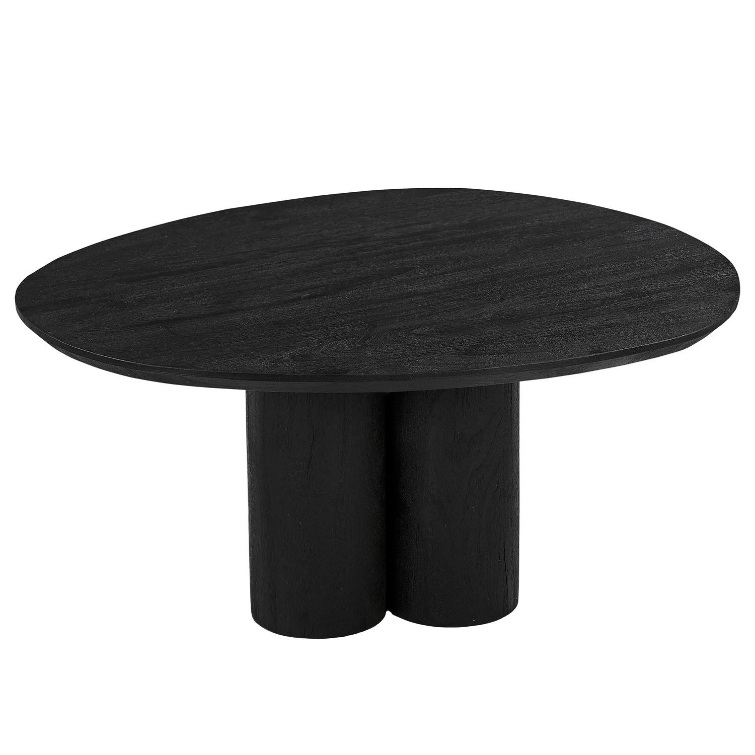 COUCHTISCH - Akazie massiv Schwarz - Schwarz/Akaziefarben, Holz (78/78/37cm) - home24