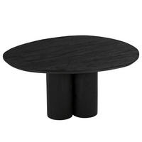 COUCHTISCH - Akazie massiv Schwarz - Schwarz/Akaziefarben, Holz (78/78/37cm) - home24