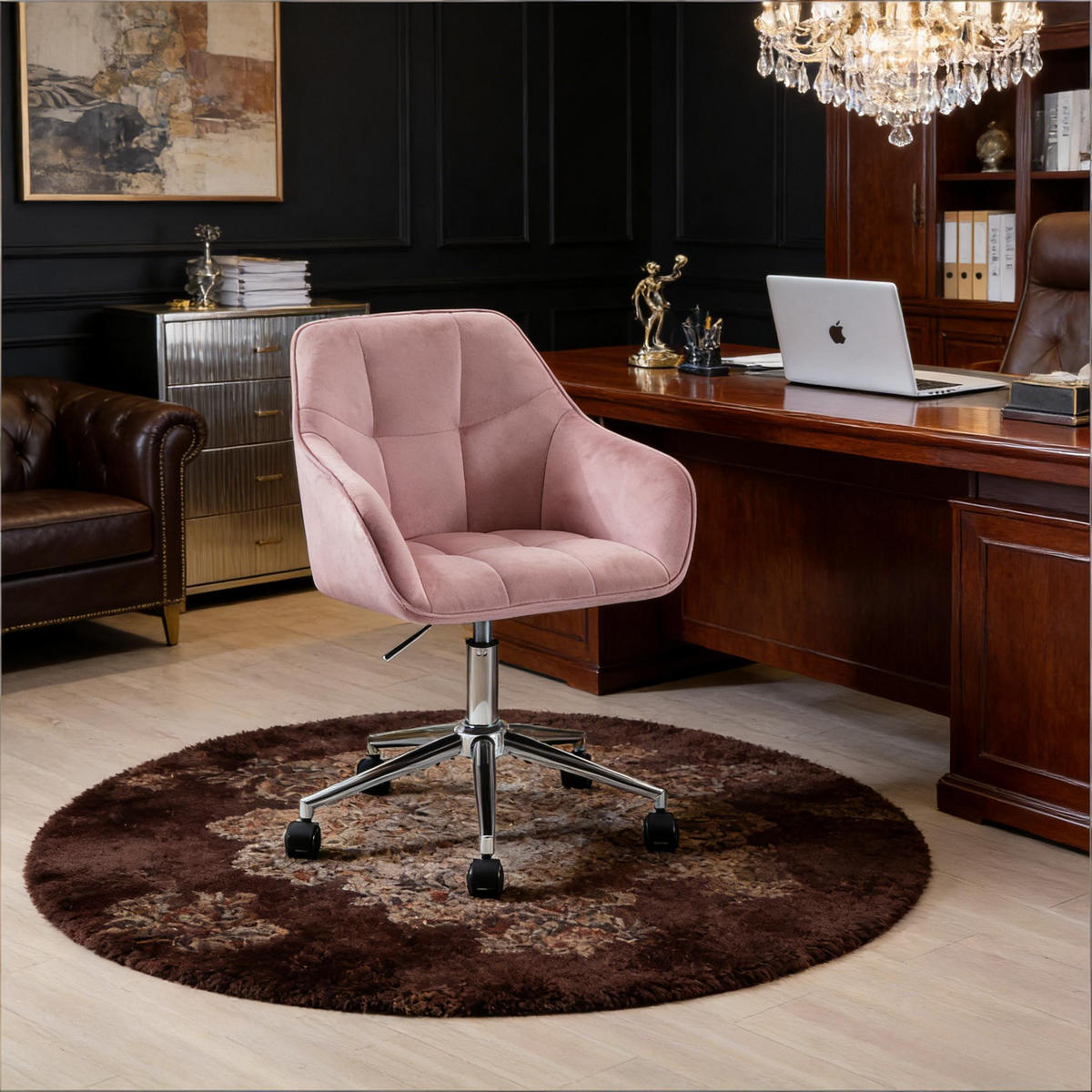 BÜROSTUHL Pink 61/40,5/40 cm - Pink, Metall (61/40/40.5cm) - PANGIVO